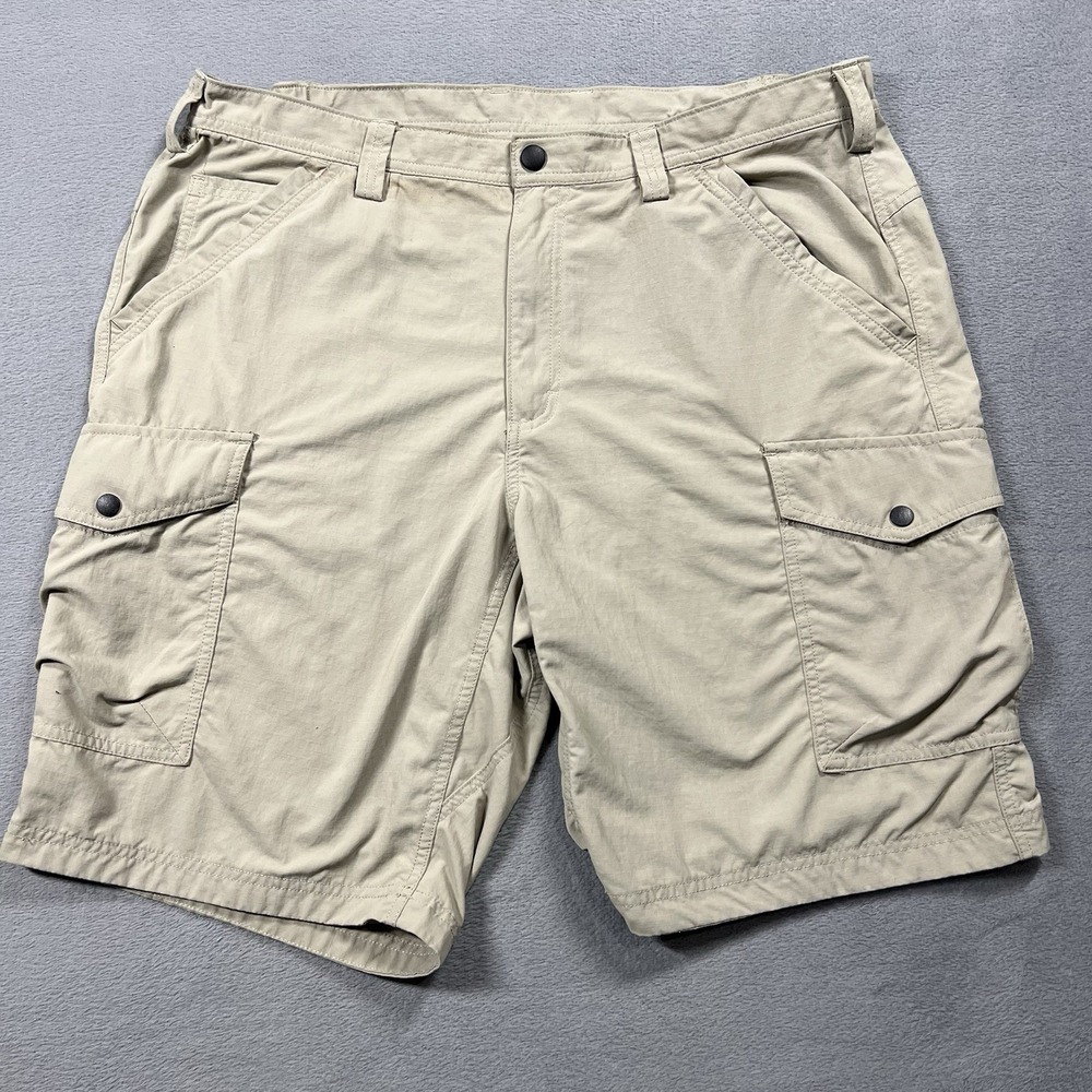 Duluth Shorts Mens Tan 38 Cargo Ripstop 11" Pockets Outdoors Utility